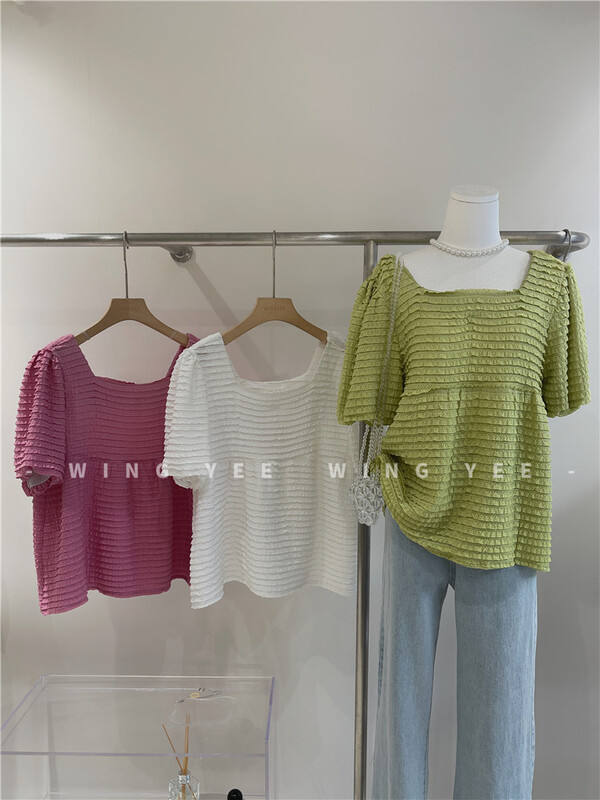[Wingyee] square neck versatile shirt w9609\ll