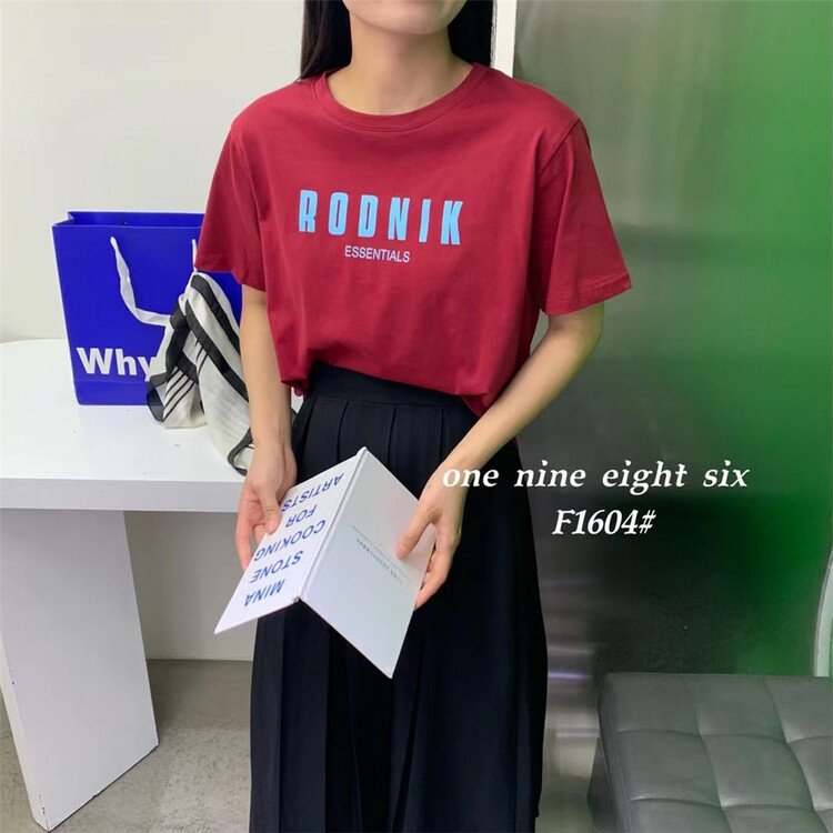 [1986] simple and versatile letter Casual Short Sleeve T-shirt 1604\xyy