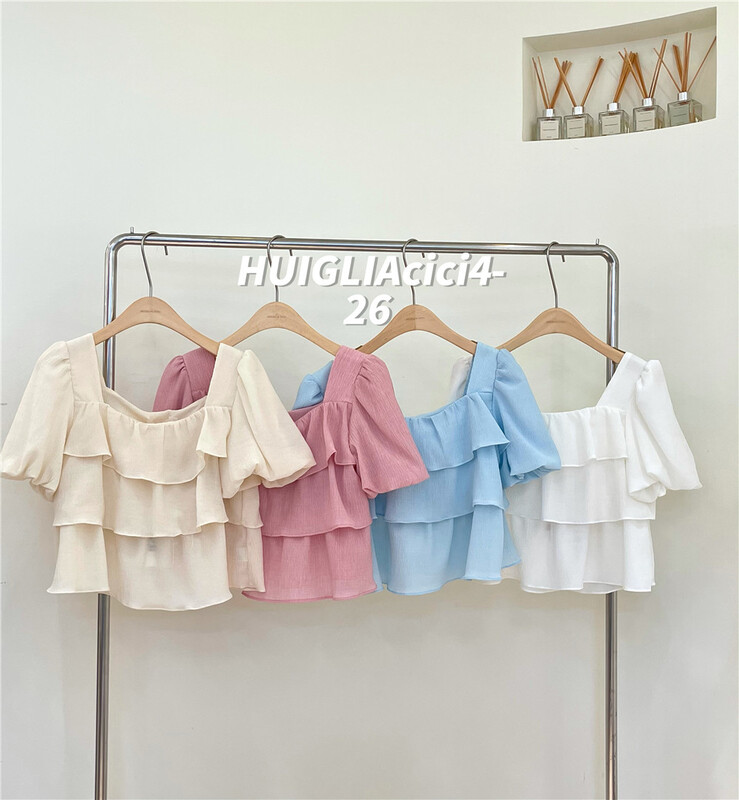 [huiglia clcl] Korean style square collar sweet short shirt ys1-8023\zjy