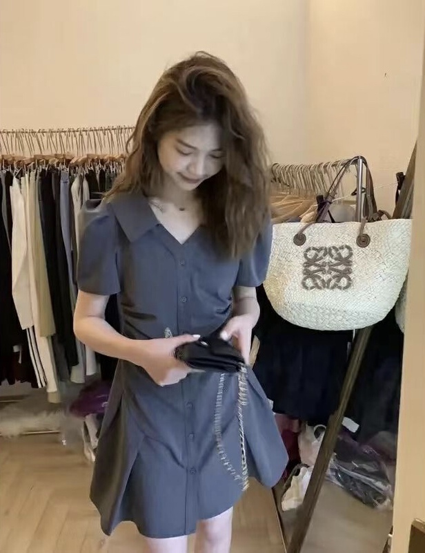 [the most] Korean design sense button up Ruffle Dress 8889\hbx