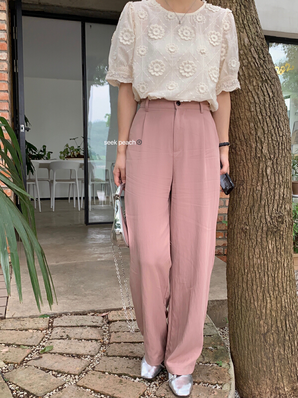 [seek peach] high waist commuting fashion Korean pants 5200\ll
