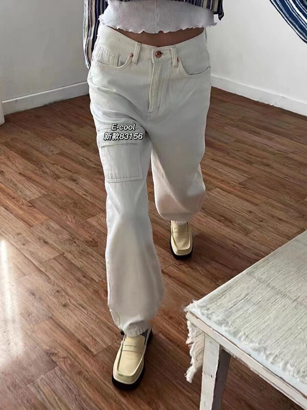 [jeans] trend neutral straight jeans 83156\hjy