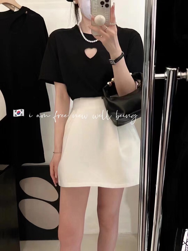 [free studio] sweet high waist skirt 6703\hjy