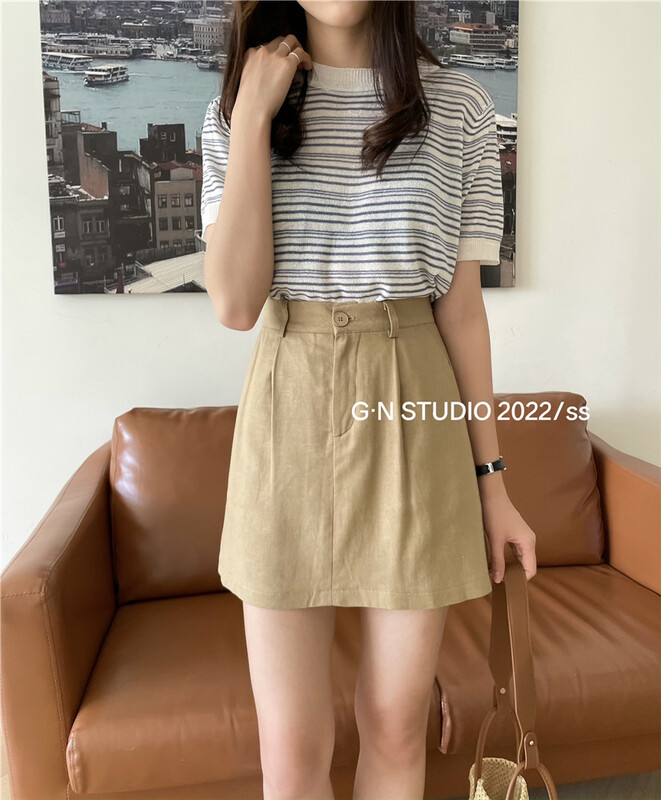 [GN] temperament high waist simple casual shorts 13529\hjy