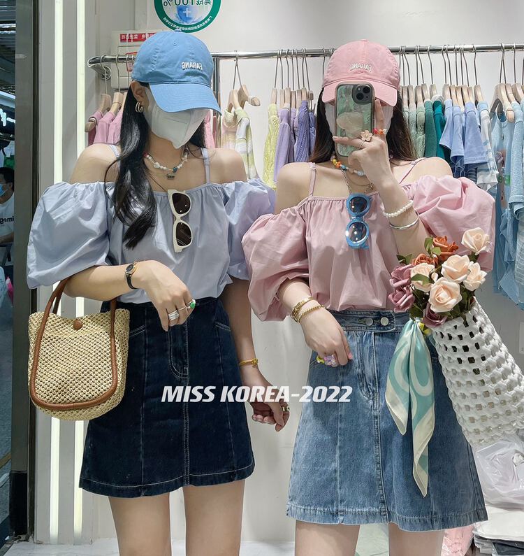[Miss Korea] sweet cute sexy off shoulder shirt 6685\hbx