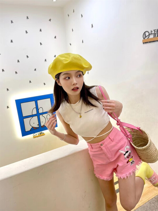 [m.zz] cartoon fashion skinny denim shorts 9128\lsw