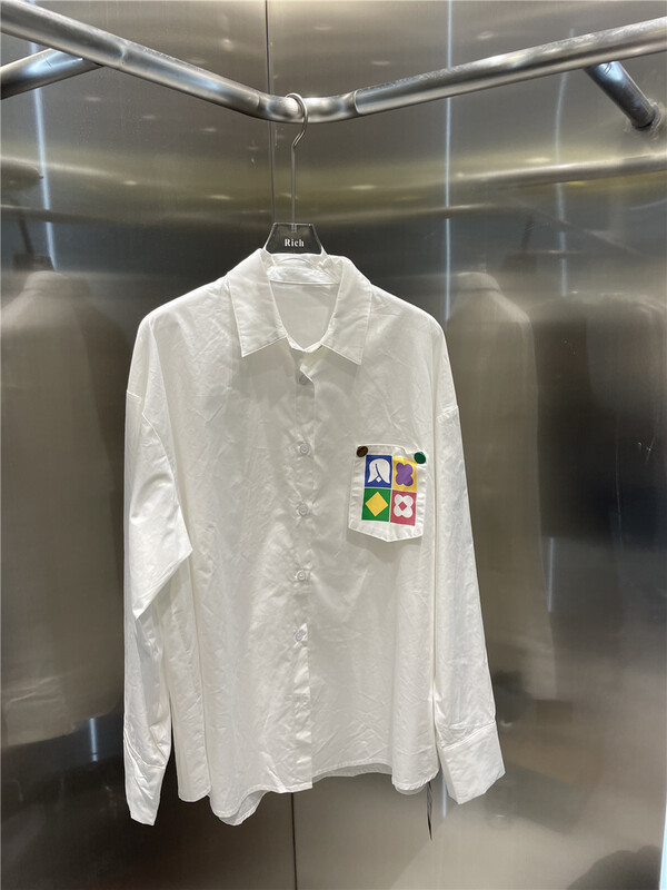 New year in early spring! [rich man] printed pocket personalized texture shirt 1025\pcz