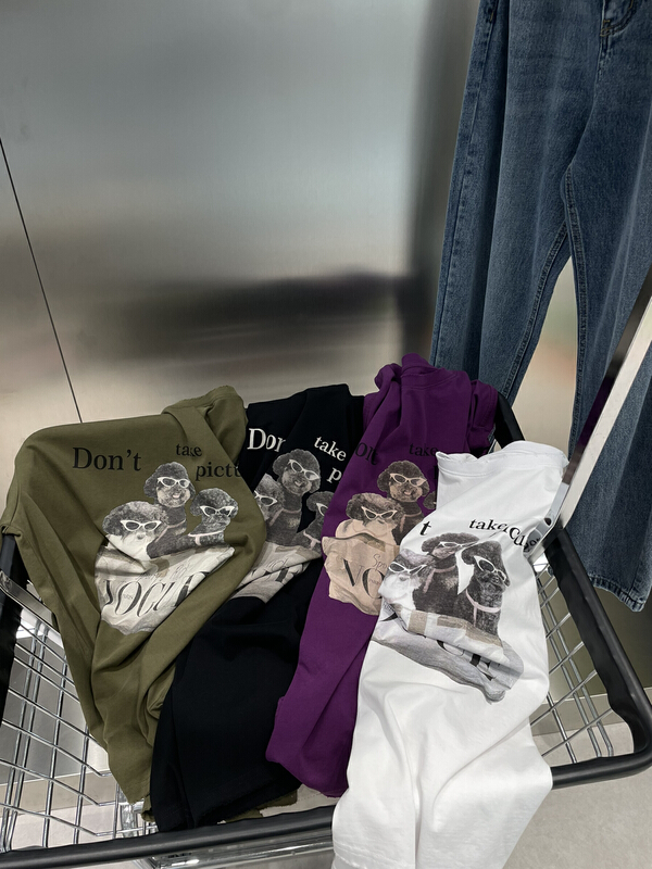 [bobo1972] cartoon versatile T-shirt with short sleeves only sold for t229679