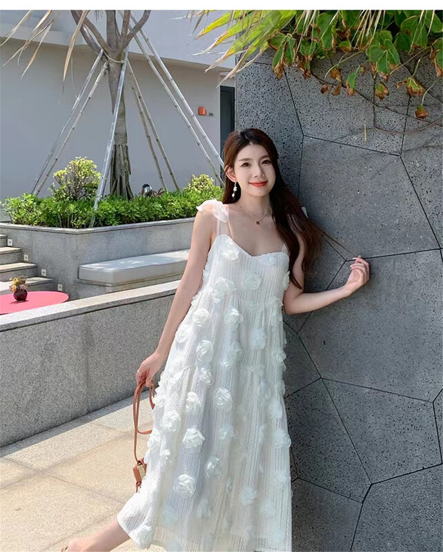 [clothing] fresh and sweet three-dimensional flower dress (without necklace) 994\pcz