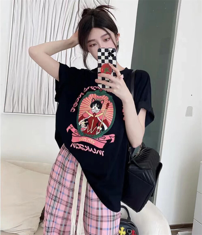 [six] leisure heavy industry embroidery short sleeve T-shirt 6282\pcz