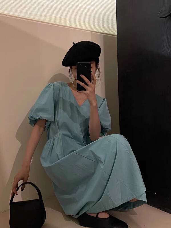 [jin.c] Korean large pocket waist dress z9113\y