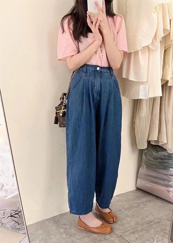 [IU room] casual simple and versatile loose fitting jeans 1255\xyy