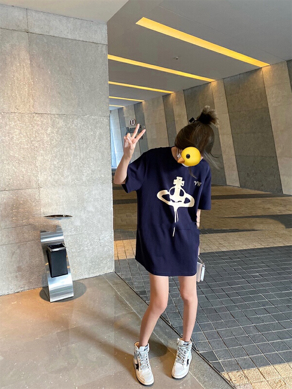 [wgwe] personalized pattern casual loose short sleeve T-shirt 1893\pcz