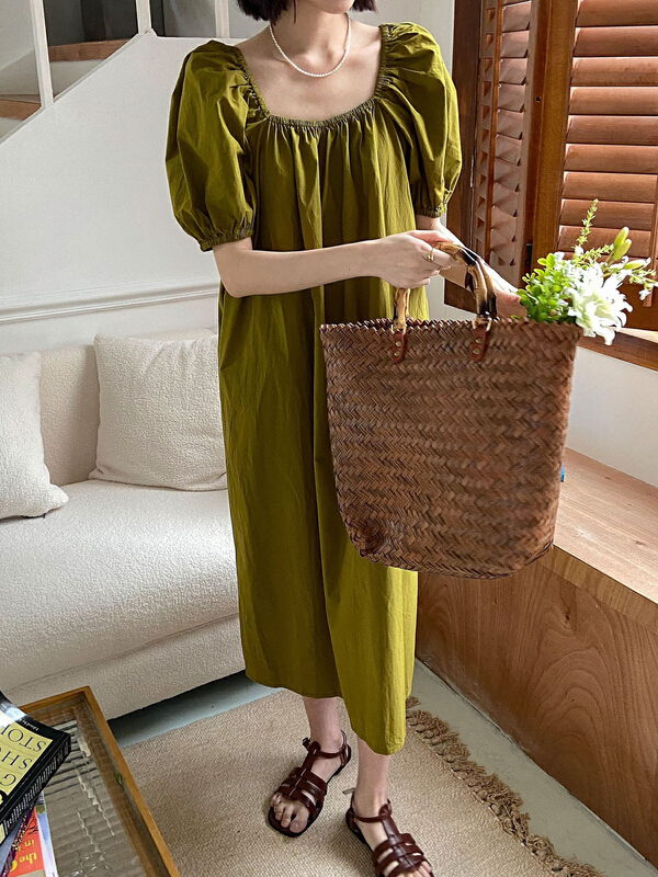 [secondtime] elegant and generous Lantern Sleeve Dress 5270\xj