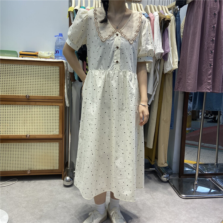 [Tian MI] wave dot fashion dress 88212-1\l