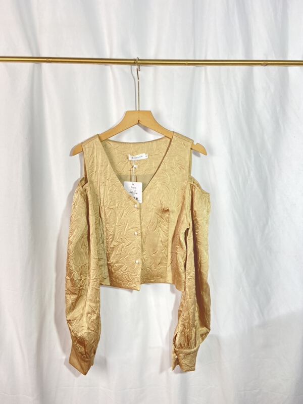 [Yi show store] off shoulder design Vintage shirt 1507\\cl