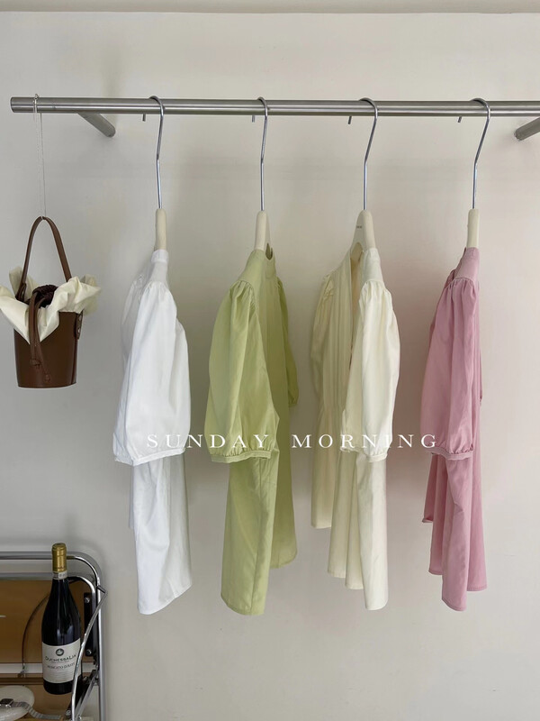 [Sunday morning] V-neck Korean simple shirt ys1-6736\zjy