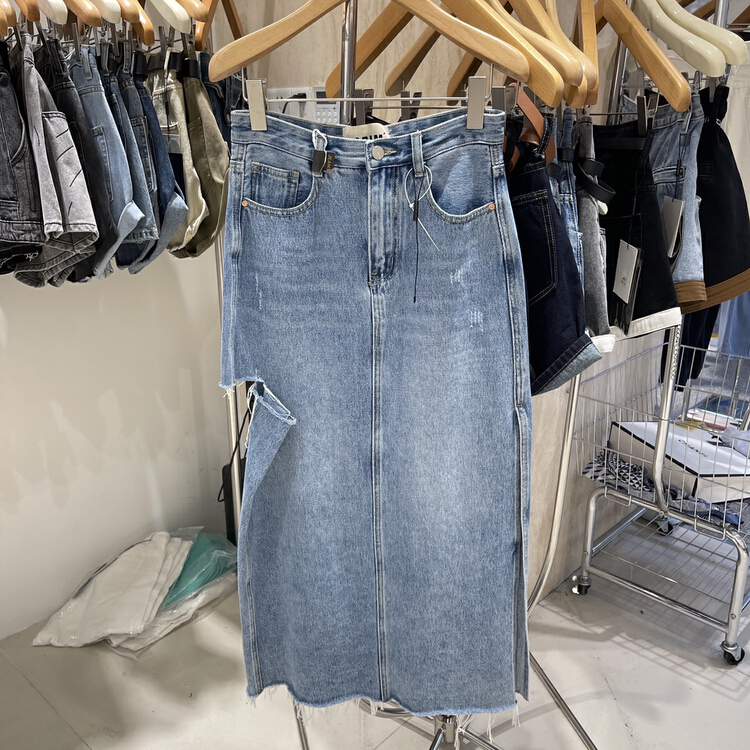 [by flow] Korean versatile fashion denim skirt w156\xyy