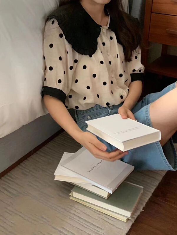 [love] Korean version temperament aging shirt s1571\hbx