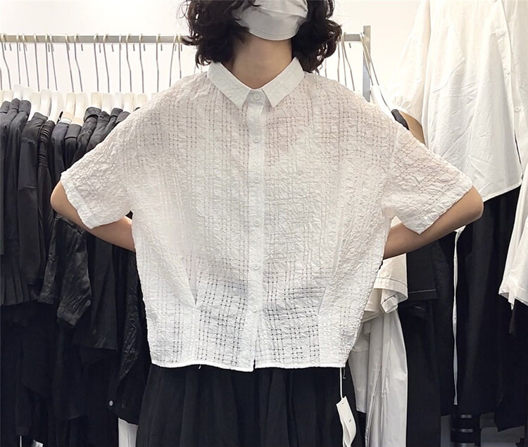 [three and two out] single breasted comfortable shirt 67168\l