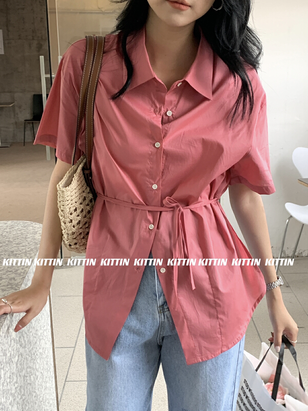 [Kittin] Korean back strap design lining shirt 8530\xyy