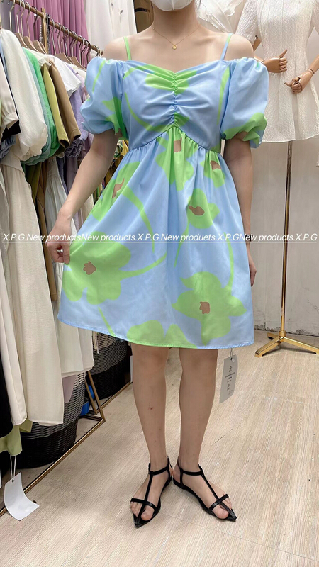 [x.p.g] New Korean print dress 21081\hjy