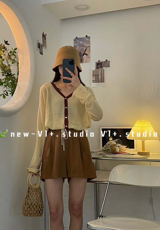 [vi+] Korean version drawstring sun shirt 3198\lsw
