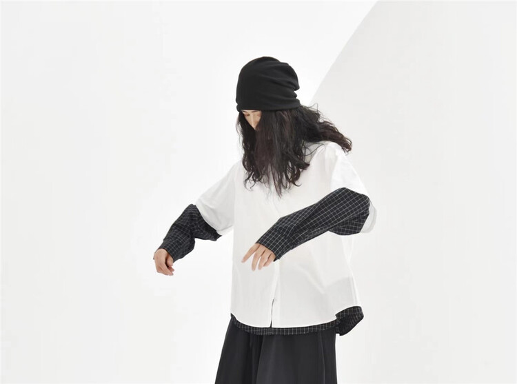 [three and two] color blocking fashion Korean shirt ys1-30909\l