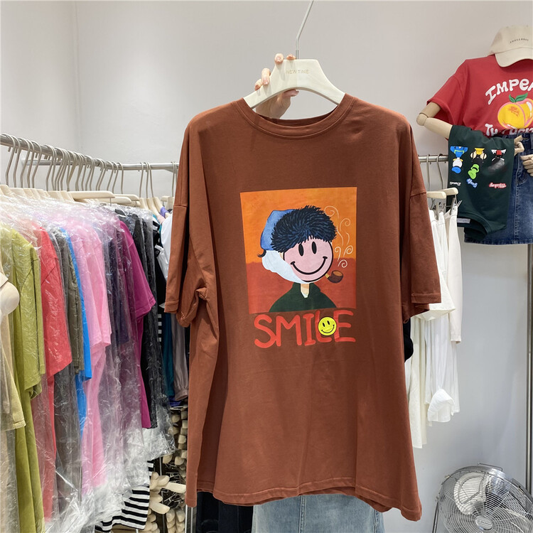 [new time /l&y home] Unisex simple print loose short sleeve T-shirt 1181\xyy