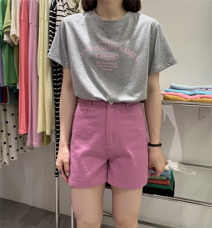 [feeding] personalized letters casual round neck short sleeve T-shirt 8903-a6\cls
