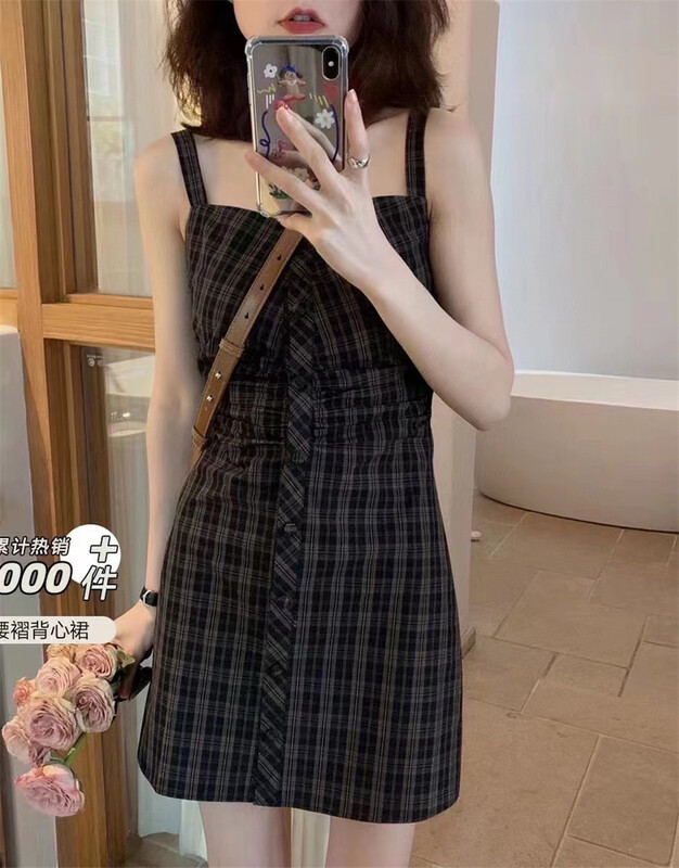 [Han C family] lattice floral suspender dress 8452\pcz
