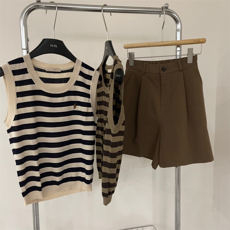 【H-XL】圓領條紋舒適韓系背心/吊帶(只賣背心)  M3052#  LL