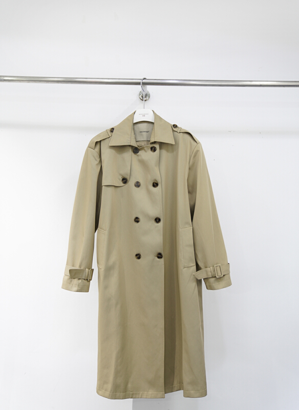 New year in early spring! [C oni] Korean fashion Lapel medium length trench coat (with belt) oh22w4448\zxl