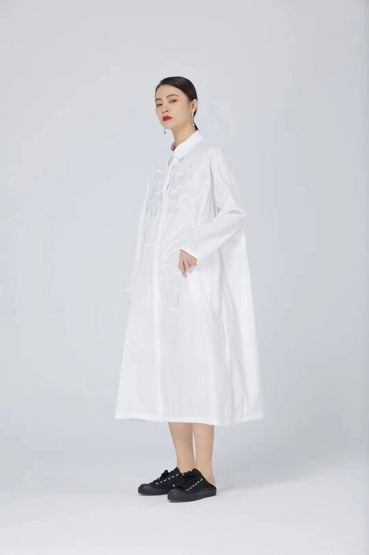 [size] Korean Embroidery Shirt Dress 65822\lsw