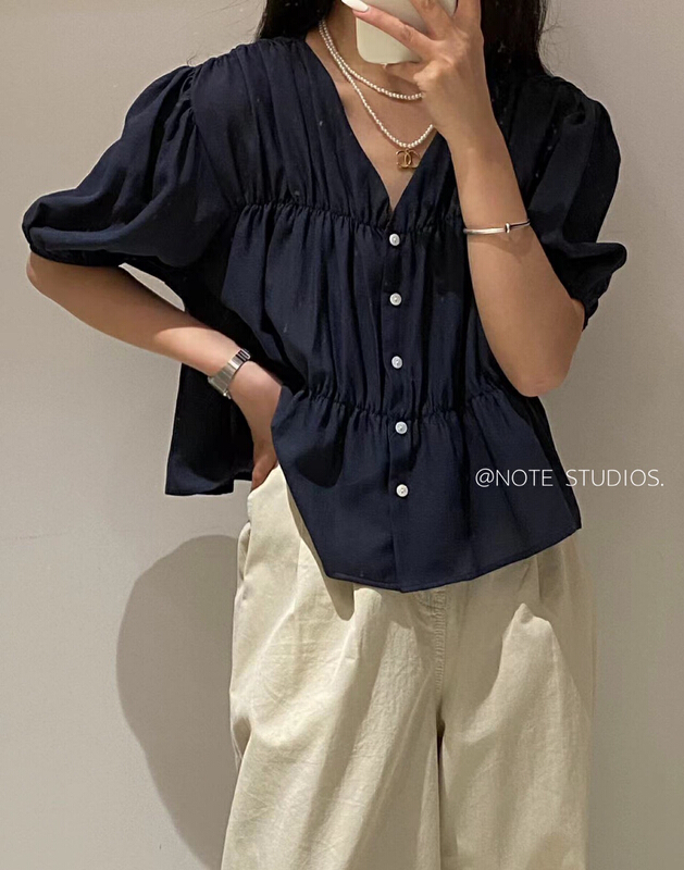 Original price 55.67! In early summer! [note] Korean version in's exquisite temperament sweet shirt 22332\hbx