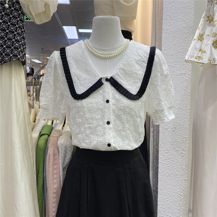 【8 LOOK】韓淑鈎花娃娃領小衫  1111#  HJY