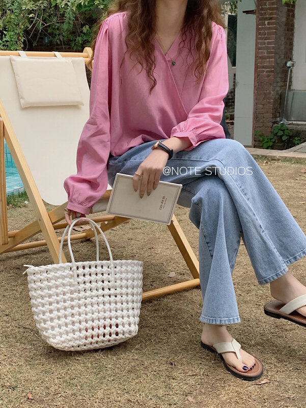 New year in early spring! [note] Korean version of INS design sense of minority temperament unique small shirt 22060\hbx
