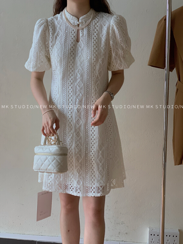 [MK] elegant cut out lace dress 3320\hjy