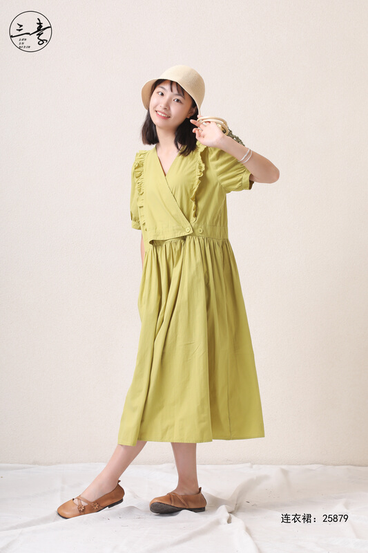 [original of three plain clothes] Mori style Ruffle Dress 25879