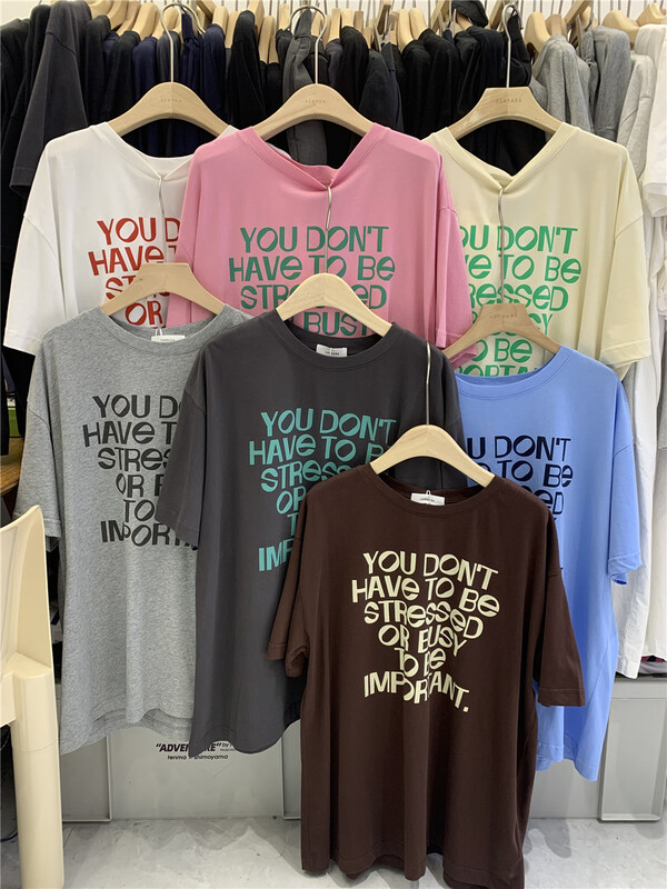 [sanbara] round neck fashion retro short sleeve T-shirt 9639\lsw