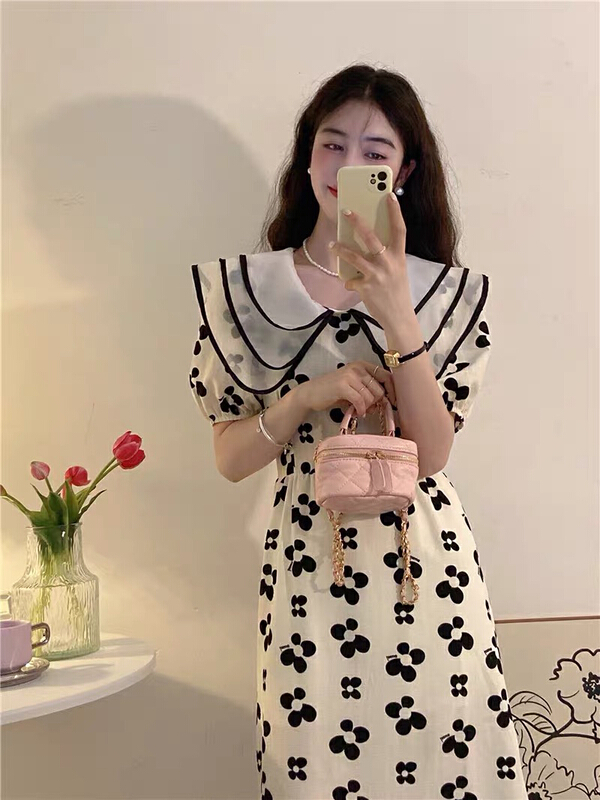 [jun.t] fashion baby collar floral dress 6210\pcz