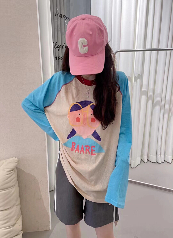 [Qixi] large glasses girl's versatile loose sunscreen shirt 8963-1\xyy