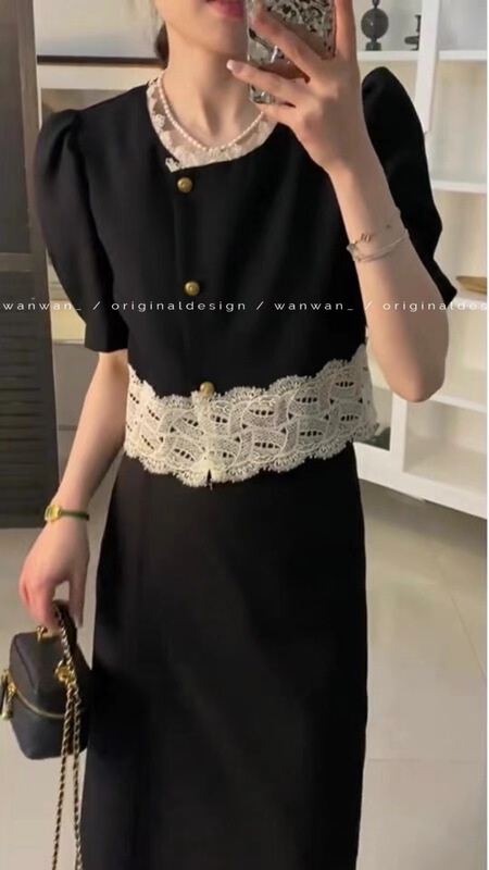 [wanwan] French retro fashion gold button blouse 6637\hbx