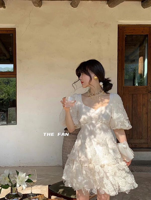 [the fan] French retro dress (excluding matching) 61081\pcz