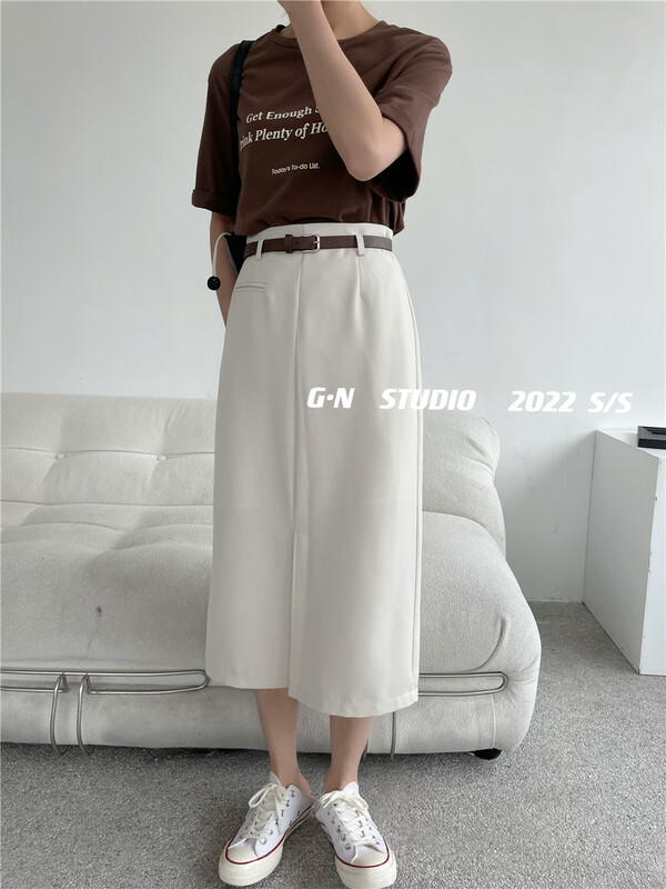 New year in early spring! [g · n] temperament commuter solid color skirt (without belt) ys1-18058\hjy