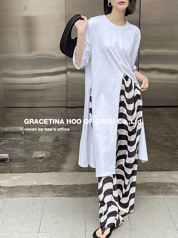 [gracetina Hoo] net color irregular bandage dress ly847
