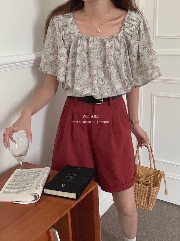 [we are] Korean version Fang Ling floral shirt 20130\zjy