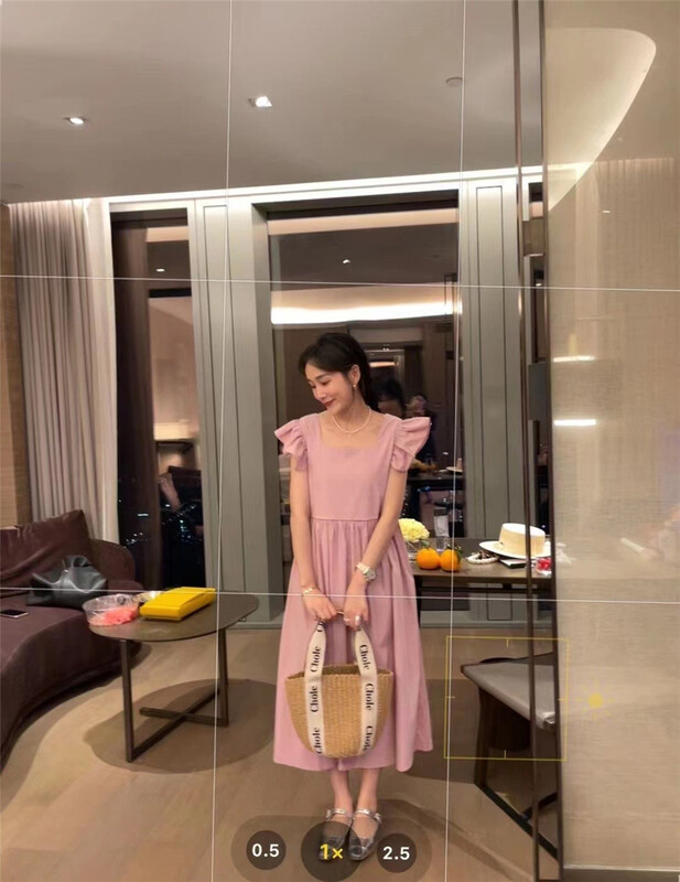 In early summer! [hi] Korean Ladies' little fly sleeve dress 9721\hjy