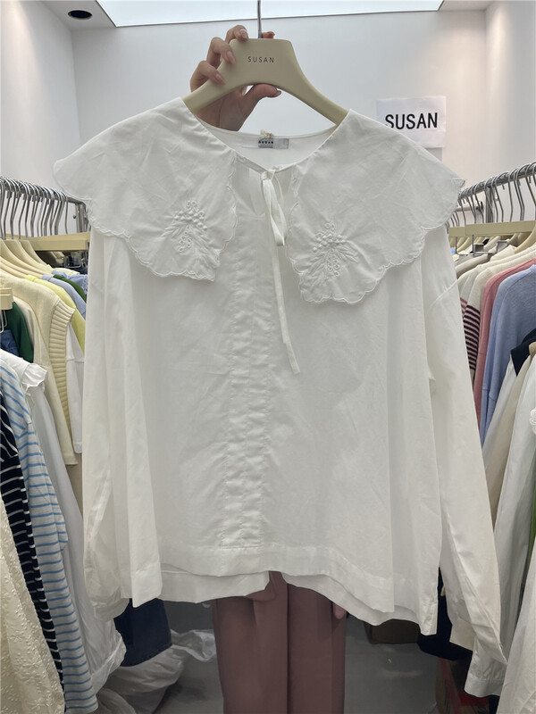 New year in early spring! 【 Susan 】 embroidered loose Vintage shirt su125\lsw