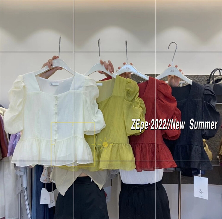 [Ze] square neck Fashion Classic Shirt 3105 \ll
